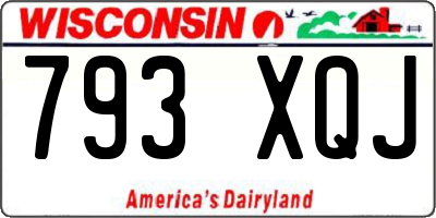 WI license plate 793XQJ
