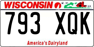 WI license plate 793XQK