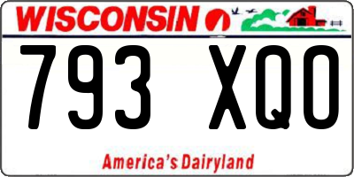 WI license plate 793XQO