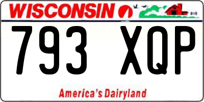 WI license plate 793XQP