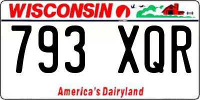 WI license plate 793XQR