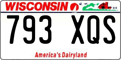 WI license plate 793XQS