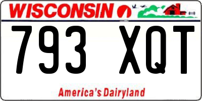 WI license plate 793XQT
