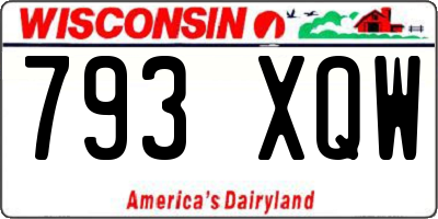 WI license plate 793XQW