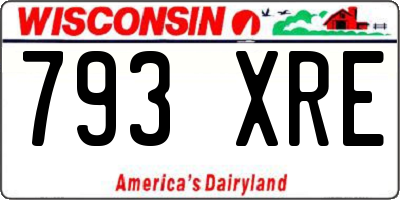 WI license plate 793XRE