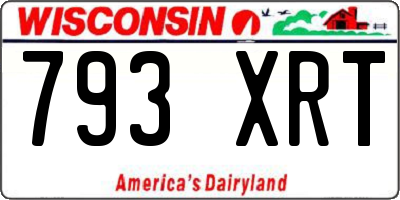 WI license plate 793XRT