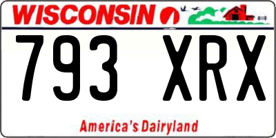 WI license plate 793XRX