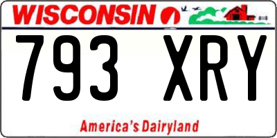 WI license plate 793XRY