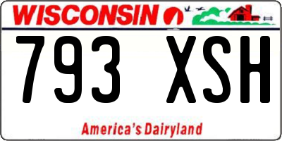 WI license plate 793XSH