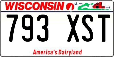 WI license plate 793XST