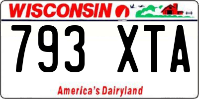 WI license plate 793XTA