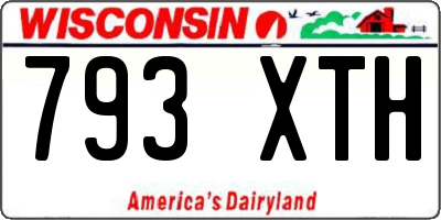 WI license plate 793XTH