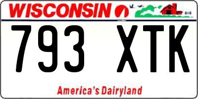 WI license plate 793XTK