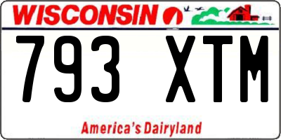 WI license plate 793XTM