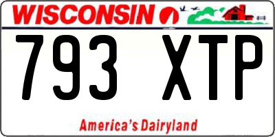 WI license plate 793XTP