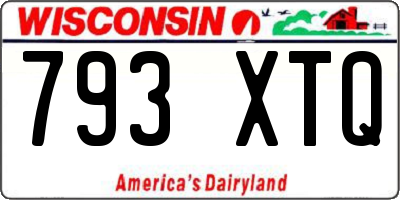 WI license plate 793XTQ