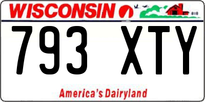 WI license plate 793XTY