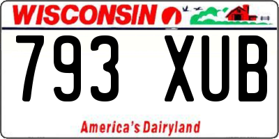 WI license plate 793XUB