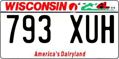WI license plate 793XUH