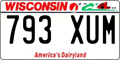 WI license plate 793XUM