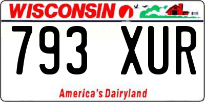 WI license plate 793XUR