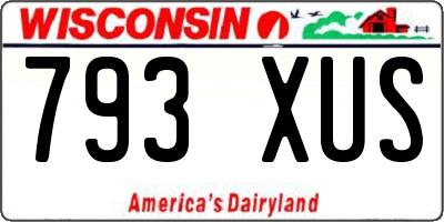 WI license plate 793XUS