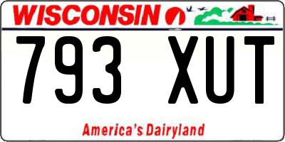 WI license plate 793XUT