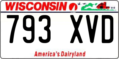 WI license plate 793XVD