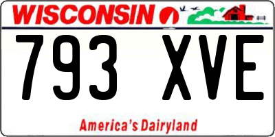 WI license plate 793XVE