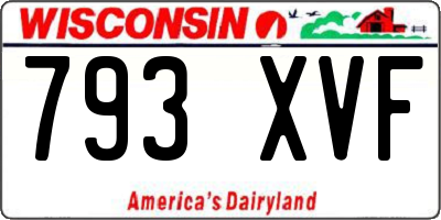 WI license plate 793XVF