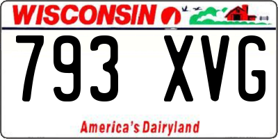 WI license plate 793XVG