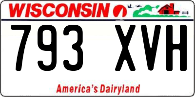 WI license plate 793XVH