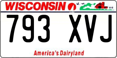 WI license plate 793XVJ