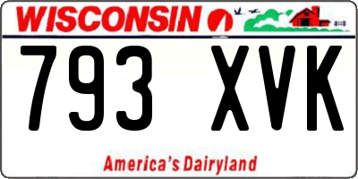 WI license plate 793XVK