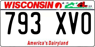 WI license plate 793XVO