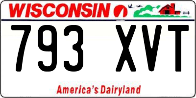 WI license plate 793XVT