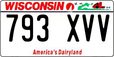 WI license plate 793XVV