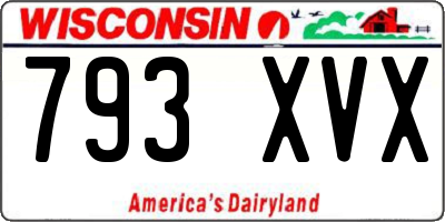 WI license plate 793XVX