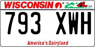 WI license plate 793XWH