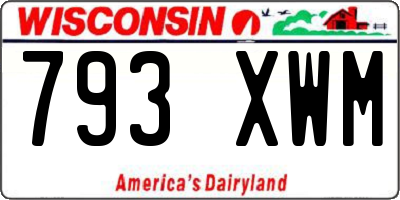 WI license plate 793XWM
