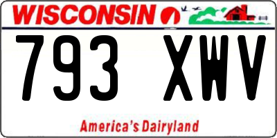 WI license plate 793XWV