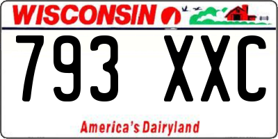 WI license plate 793XXC