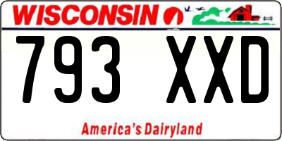 WI license plate 793XXD