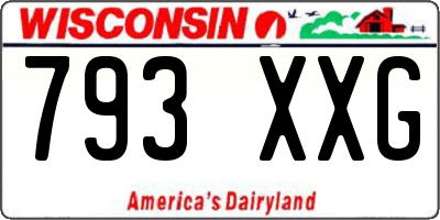 WI license plate 793XXG