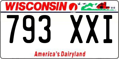 WI license plate 793XXI