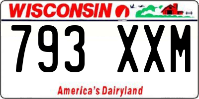 WI license plate 793XXM