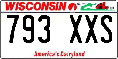 WI license plate 793XXS