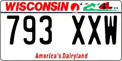 WI license plate 793XXW
