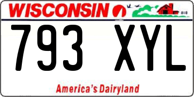 WI license plate 793XYL