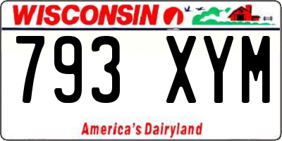 WI license plate 793XYM